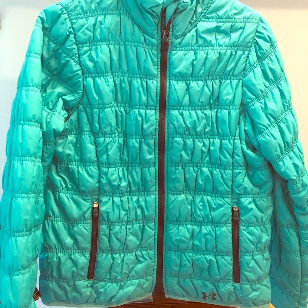 Under Armour puffer jacket mint green.